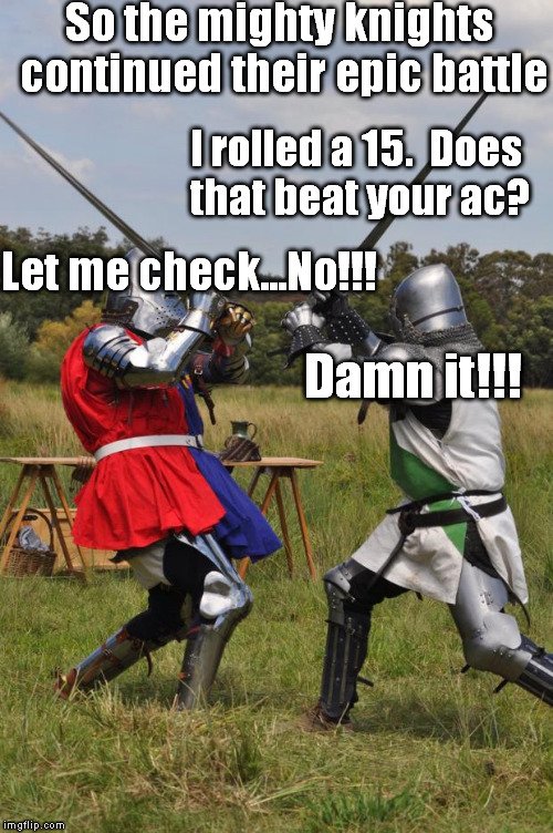 Combat - System or Story Based 5 Knights Battling
