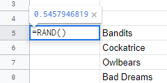 Creating a Random Value